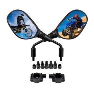 Adjustable ATV Mirrors with 360-Degree Ball Joint