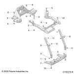 Polaris Front Left ATV Rack Support OEM Part