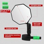 Adjustable Bar End Mirrors for Motorcycles (2-Pack)