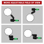 Adjustable Bar End Mirrors for Motorcycles (2-Pack)