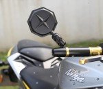 Adjustable Bar End Mirrors for Motorcycles (2-Pack)