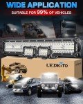 LEDKITO 20" LED Light Bar & 4" Pod Kit