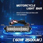 60W LED Light Bar for Dirt Bikes and ATVs