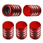 Metal Tire Valve Stem Caps - Leak-Proof, 5 Pack