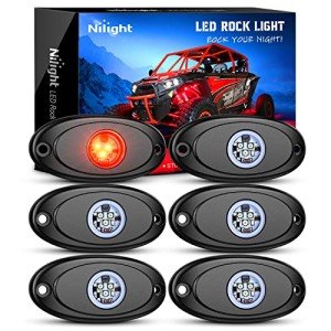 Nilight 6PCS Waterproof LED Rock Light Pods