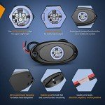 Nilight 6PCS Waterproof LED Rock Light Pods