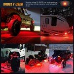 Nilight 6PCS Waterproof LED Rock Light Pods