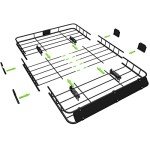 WEIZE Heavy Duty Roof Rack Basket with Accessories