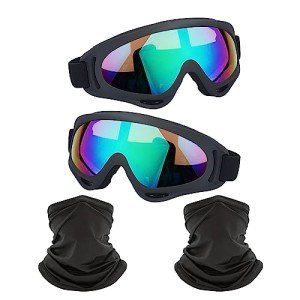 ATV Goggles and Neck Bandana Mask 2-Pack