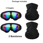 ATV Goggles and Neck Bandana Mask 2-Pack