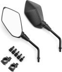 KEMIMOTO Universal Convex Rear View Motorcycle Mirrors