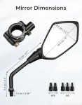 KEMIMOTO Universal Convex Rear View Motorcycle Mirrors