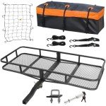 WEIZE 60" Hitch Mount Cargo Carrier with Bag