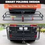 WEIZE 60" Hitch Mount Cargo Carrier with Bag
