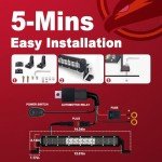 12-Inch Firehawk LED Light Bar with Wiring Kit