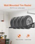 Adjustable Heavy-Duty Tire Rack for Garage Storage