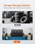 Adjustable Heavy-Duty Tire Rack for Garage Storage