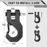 Heavy Duty 3/8" ATV Winch Hook with Safety Latch