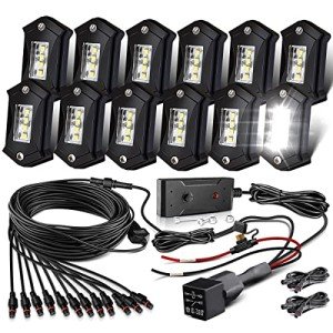 Bright White LED Rock Lights Kit for ATVs/SUVs