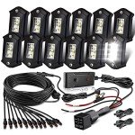 Bright White LED Rock Lights Kit for ATVs/SUVs
