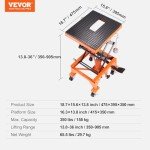 VEVOR Hydraulic Motorcycle Lift Jack with J-Hooks
