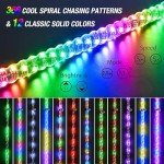 Nilight 2FT RGB LED Whip Lights with Remote