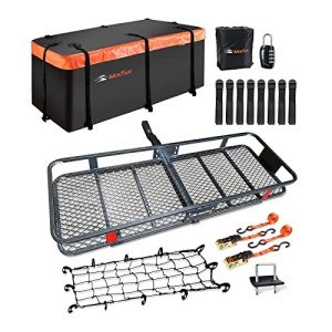 MeeFar Folding Hitch Cargo Carrier with Waterproof Bag