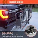 MeeFar Folding Hitch Cargo Carrier with Waterproof Bag
