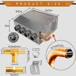 Compact 12V Hydronic Heater with 3-Speed Fan