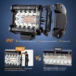 Nilight 4" 60W LED Pods with Wiring Harness