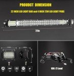 20-Inch LED Light Bar Kit for ATV & Truck