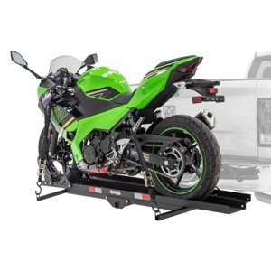 Black Widow Steel Motorcycle Carrier with Ramp