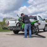Black Widow Steel Motorcycle Carrier with Ramp