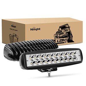 Nilight 6 Inch 60W LED Spot Lights - 2 Pack