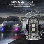 4PCS Waterproof LED Strobe Lights with Remote