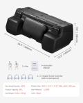 VEVOR 95L ATV Rear Storage Box with Backrest