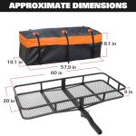 WEIZE Folding Hitch Cargo Carrier with Waterproof Bag