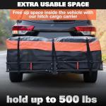 WEIZE Folding Hitch Cargo Carrier with Waterproof Bag