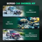 SCITOO 3.5" Universal Snorkel Mushroom Air Filter