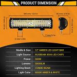 Auxbeam 12 Inch LED Light Bar with Wiring Kit