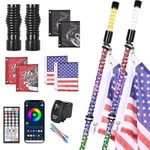 LED Whip Light Kit with Remote Control and Music