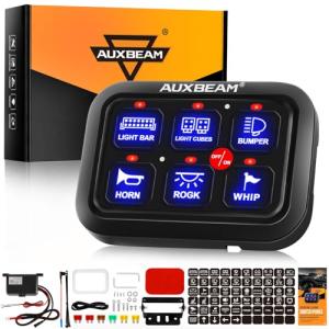 Auxbeam 6 Gang Switch Panel for ATV and UTV