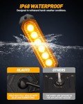 HLauto 406T Amber LED Emergency Strobe Lights 4Pcs