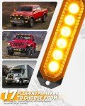 HLauto 406T Amber LED Emergency Strobe Lights 4Pcs