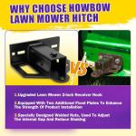 HOWBOW Universal Zero Turn Mower Hitch 2" Receiver