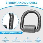 Narwoo 1/2" Weld-On Heavy Duty D-Ring (4 Pack)