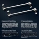 Stabilizer Sway Bar Links for Multiple Vehicles