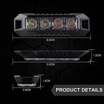Amber/White LED Grille Strobe Light Kit
