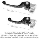 ASV F2 Shorty Black ATV Clutch and Brake Lever