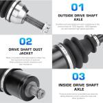 ATV CV Axles Drive Shaft Set for Polaris Ranger